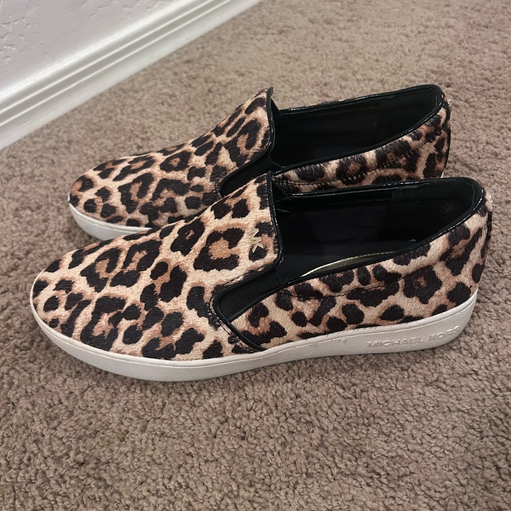 Michael Kors Keaton Cheetah Print Slip-On Sneakers